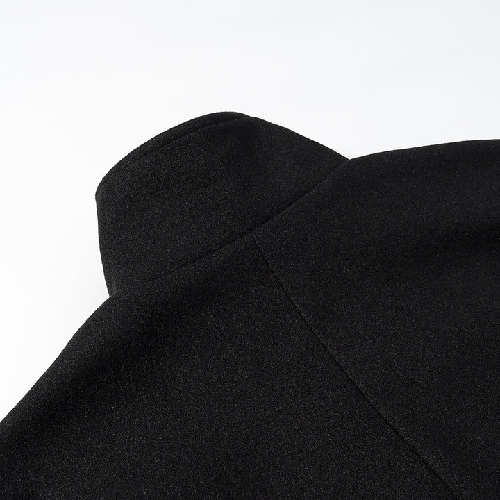 Damen cropped Blousonjacke mit elegantem Stehkragen und Knopfverschluss Drune