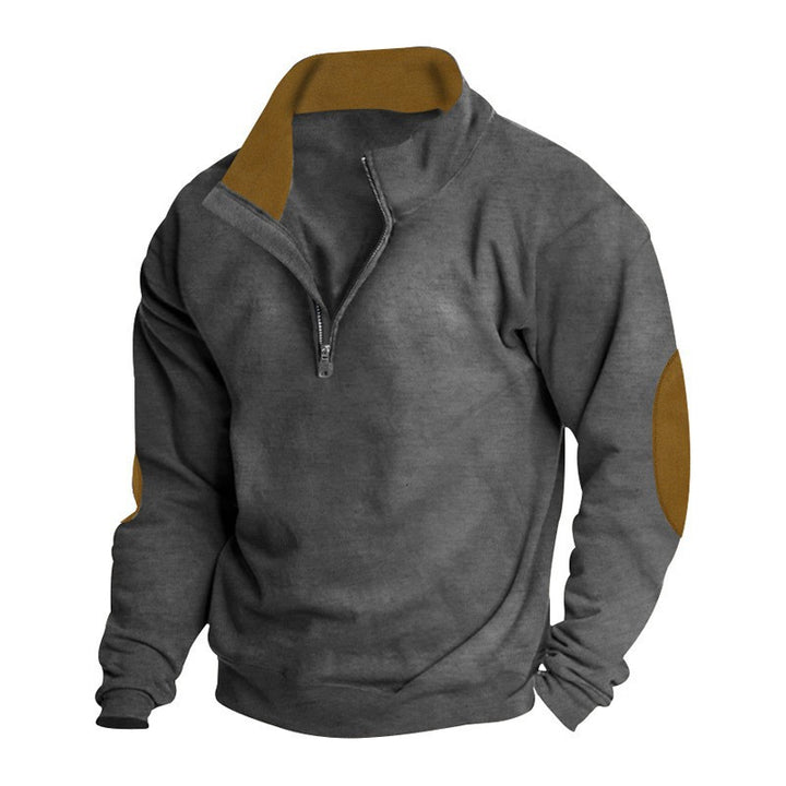 Herren Fleecejacke mit Stehkragen und modischem Reißverschluss Drune