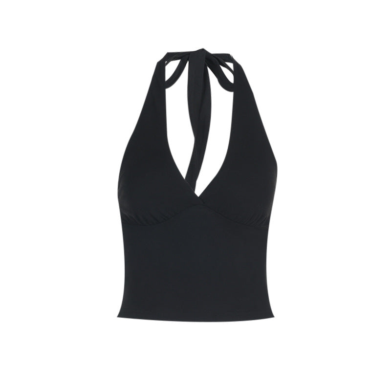 Damen Haltertop mit tiefem V-Ausschnitt Drune