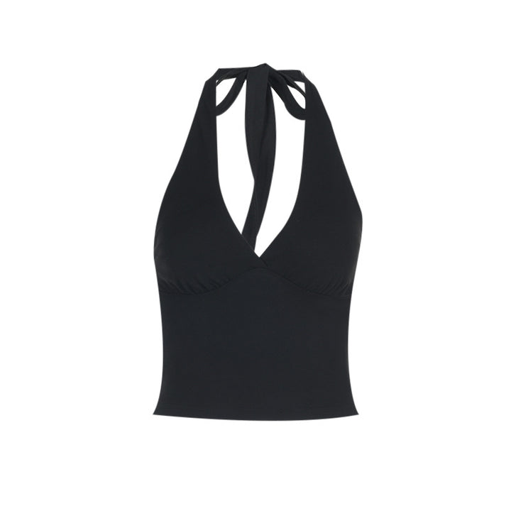 Damen Haltertop mit tiefem V-Ausschnitt Drune