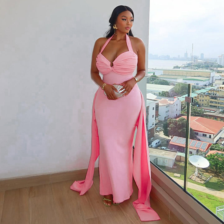 Damen Figurschmeichelndes Abendkleid mit raffiniertem Design Drune