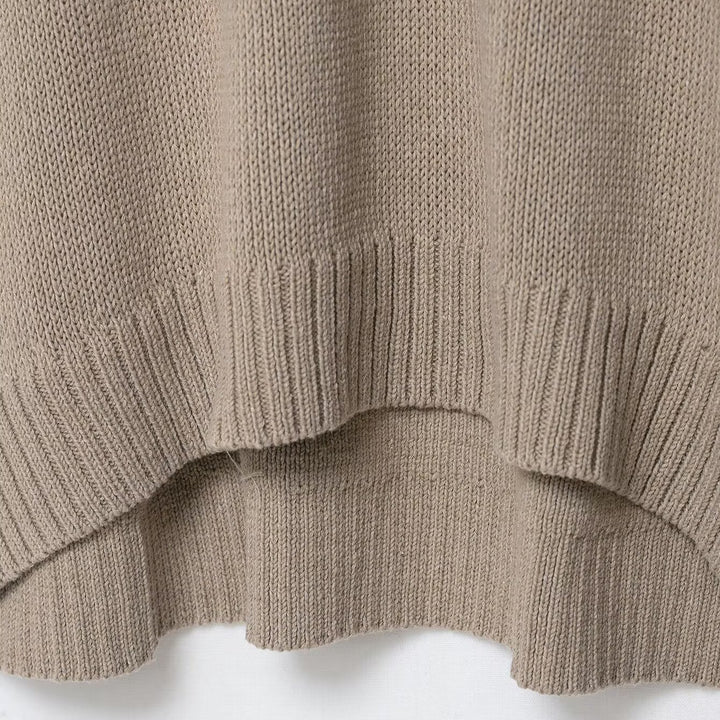 Damen Modischer Strickpullover mit lässigem Schnitt und weitem Saum Drune