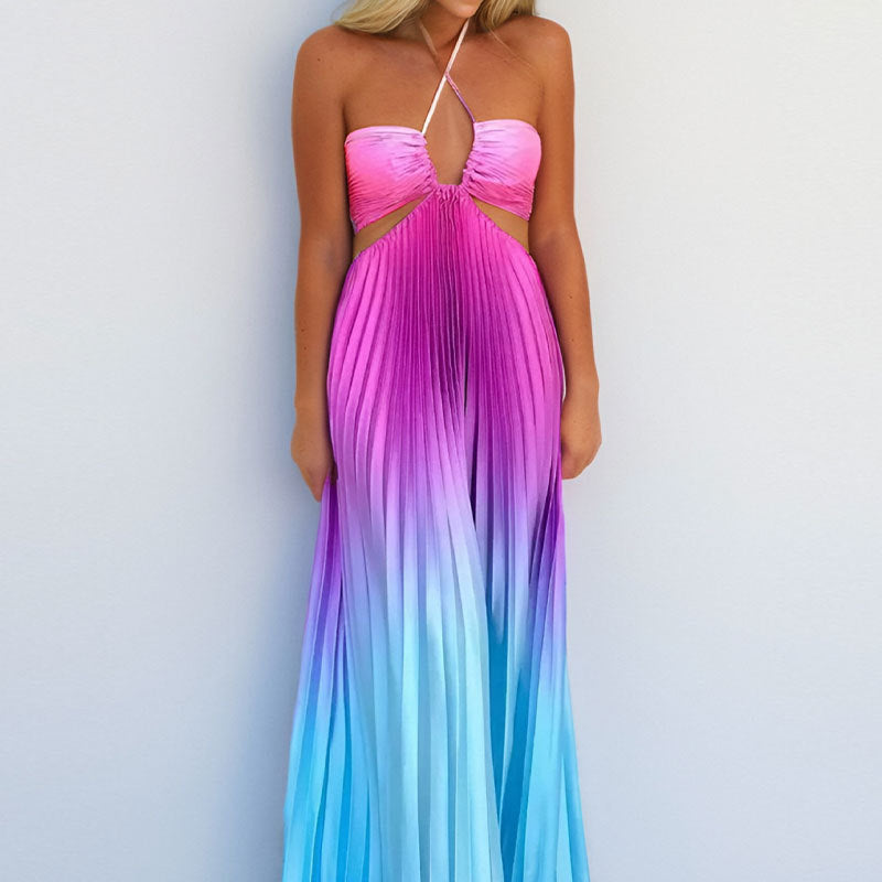 Damen Maxikleid mit raffinierten Cut-Out-Details und Farbverlauf Drune