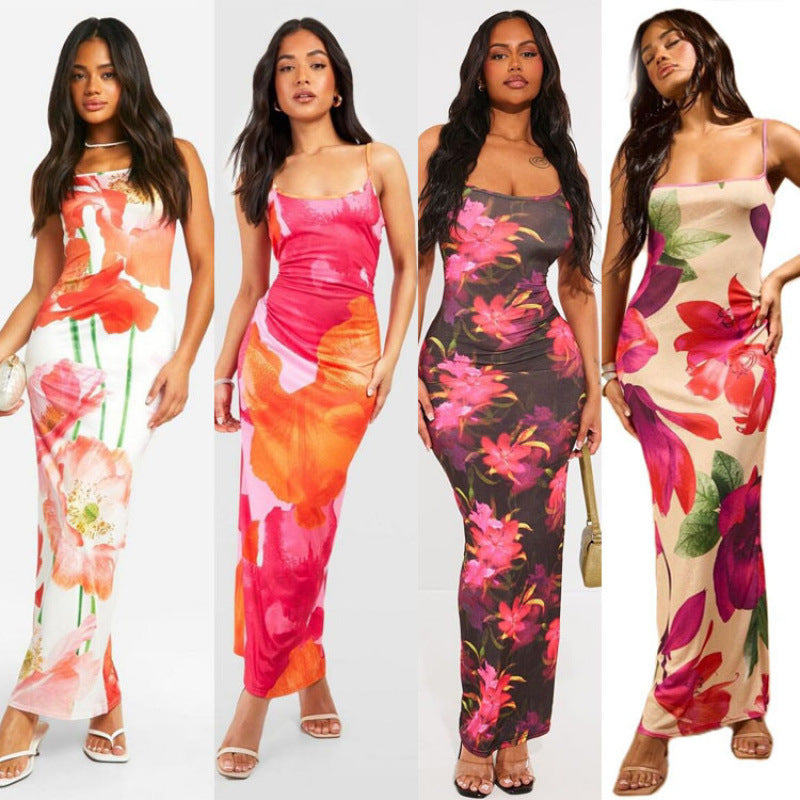 Damen Maxikleid mit floralen Highlights und komfortablem Schnitt Drune