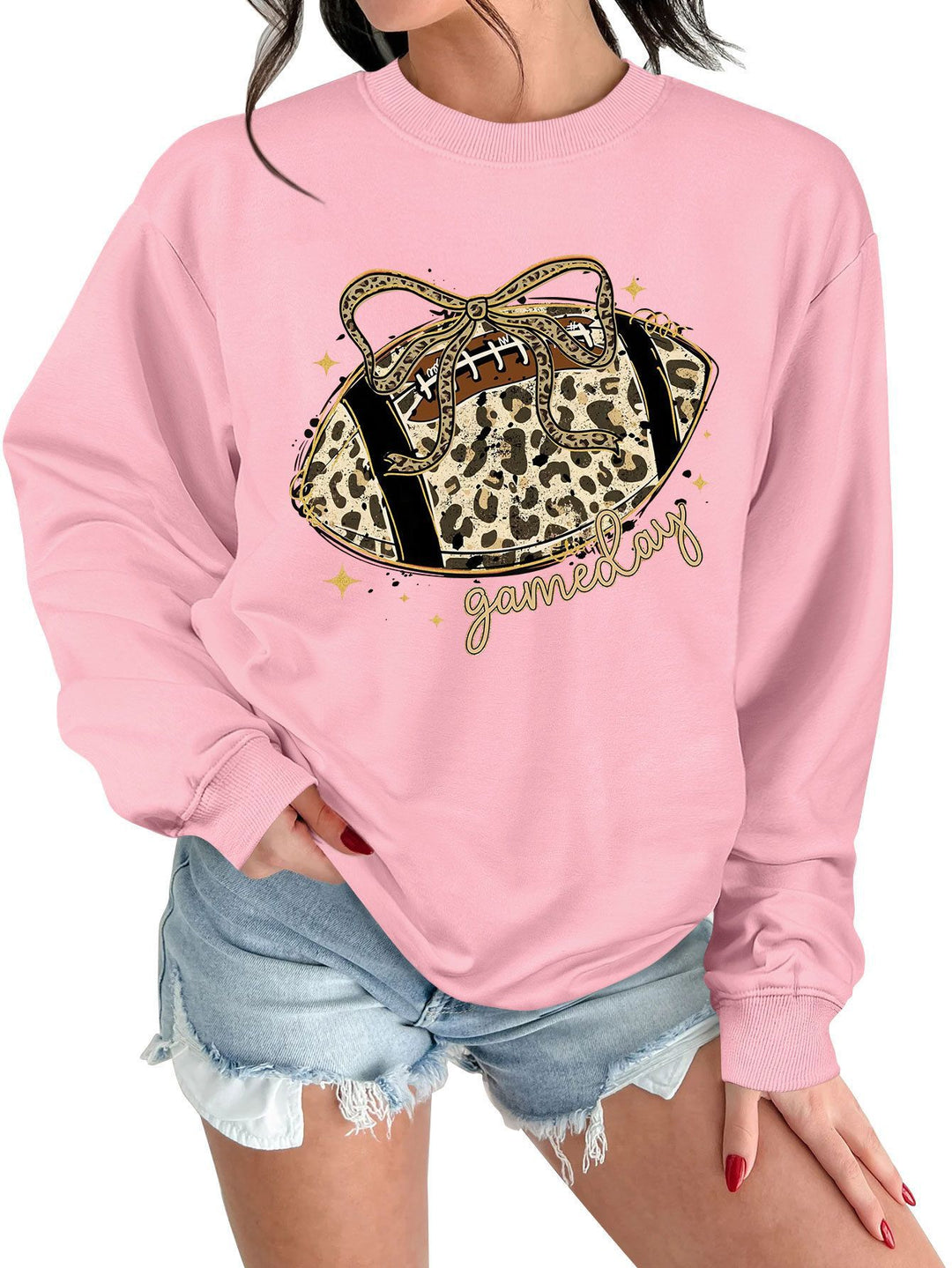 Damen Sweatshirt mit aufregendem Sportmotiv und lässigem Schnitt Drune