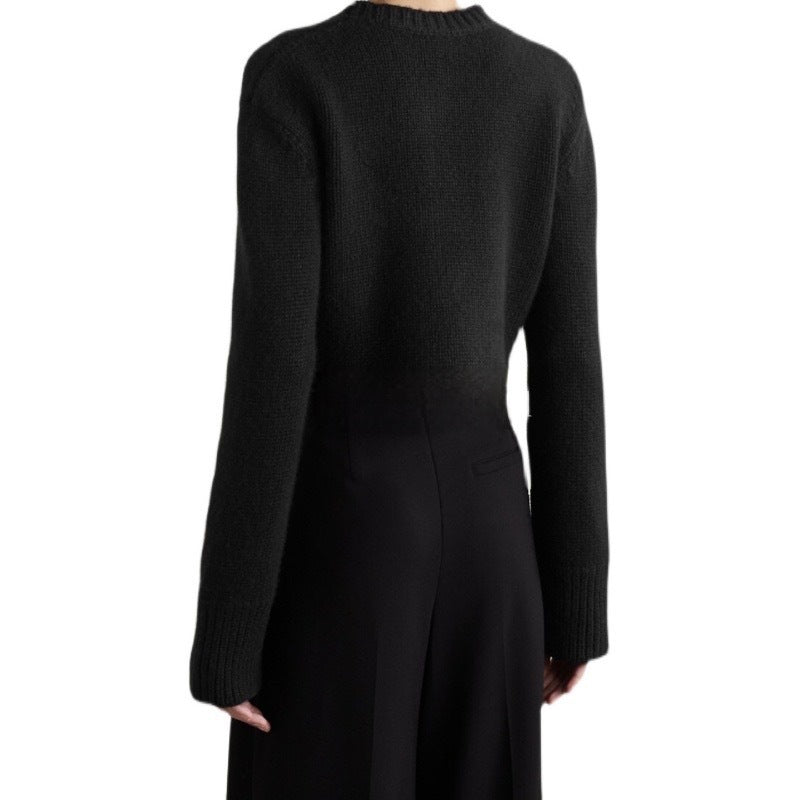 Damen Kürzer Strickcardigan mit Knöpfen Drune