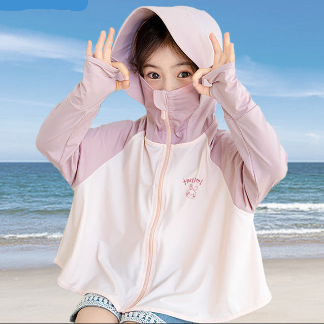 Mädchen funktionale UV-Schutzjacke mit Kapuze Drune