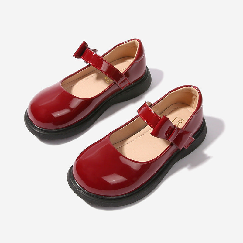Mädchen Mary Jane Ballerinas mit dekorativem Schleifenakzent Drune
