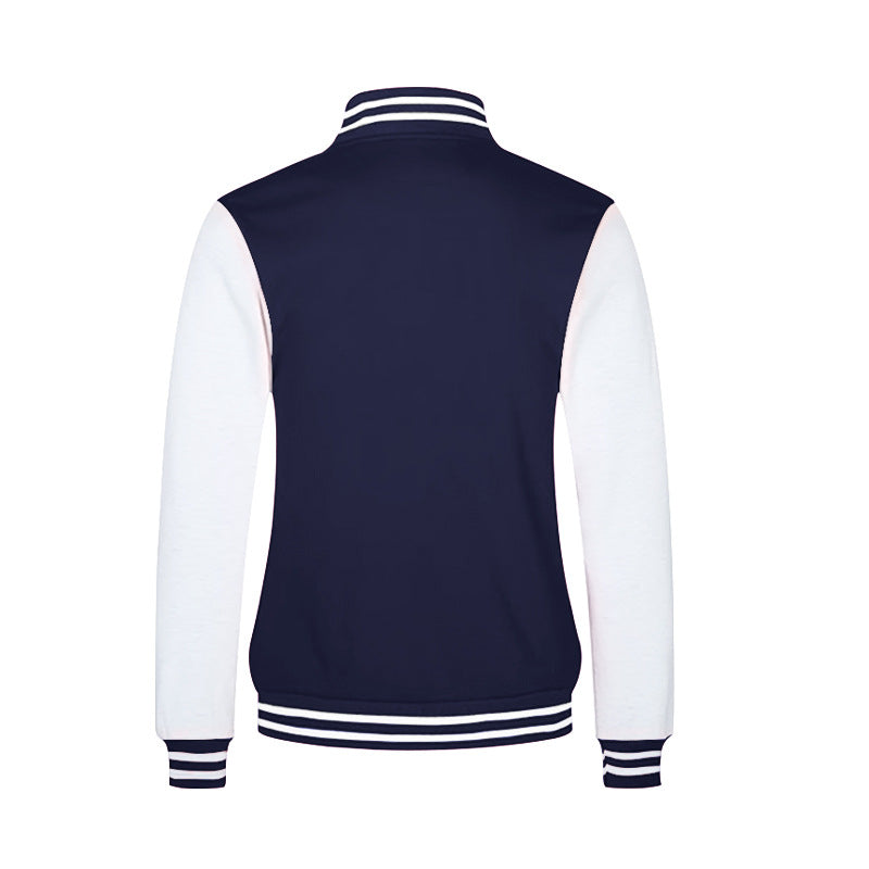 Herren nan klassische Collegejacke im Baseballstil mit kontrastärmeln und Rippbündchen Drune
