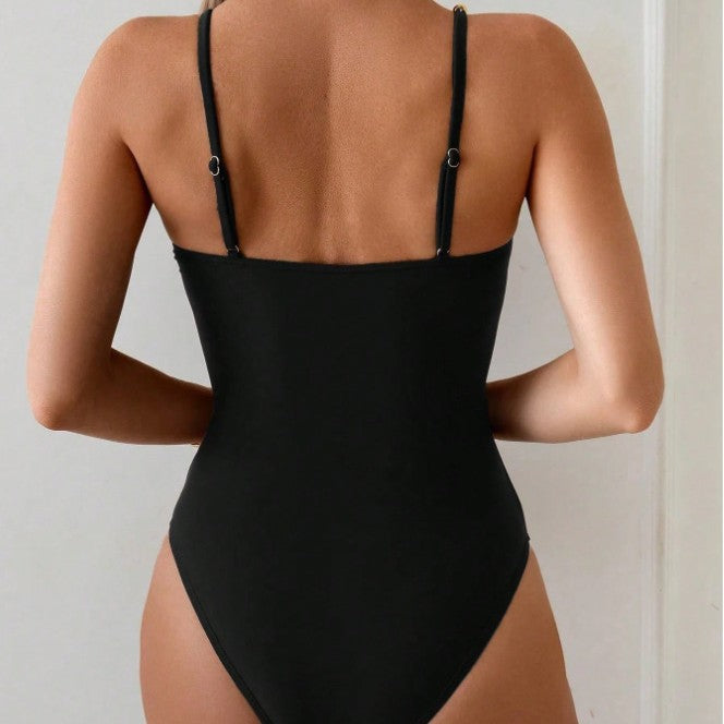 Damen Eleganter Badeanzug mit dekorativem Muschel-Detail Drune