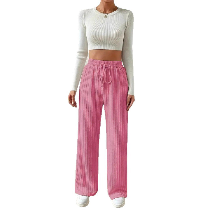Damen Bequeme Stoffhose mit strukturierter Oberfläche Drune