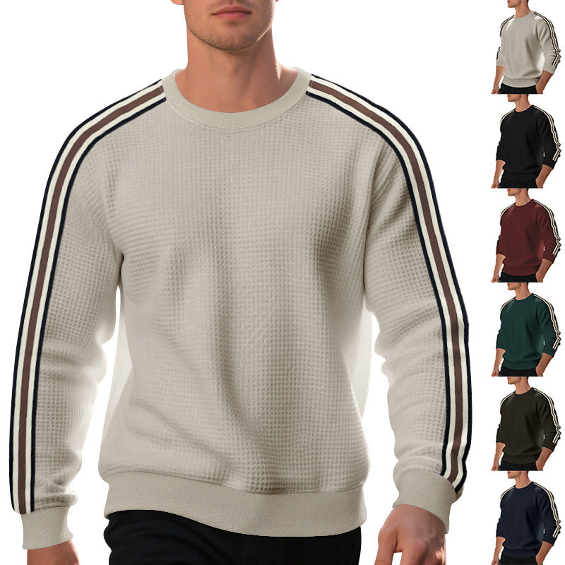 Herren Sweatshirt mit strukturiertem Material und modischen Streifen Drune