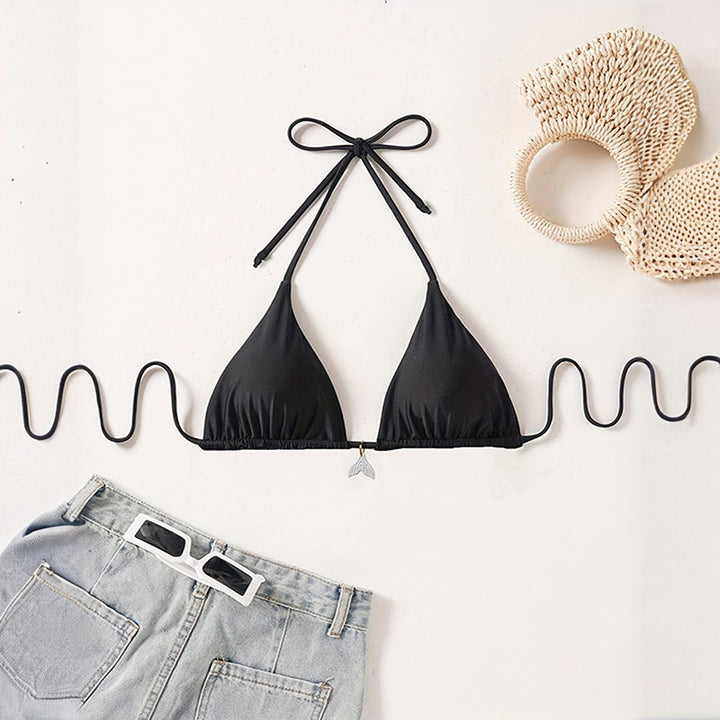 Damen Triangel-Bikini mit schimmerndem Schmuckdetail Drune