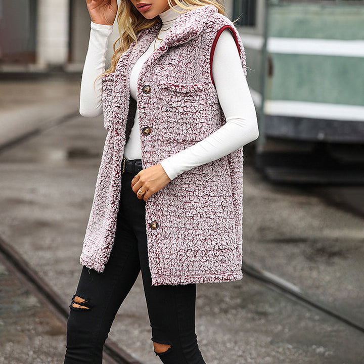 Drune | Plüschwesten Strickjacke