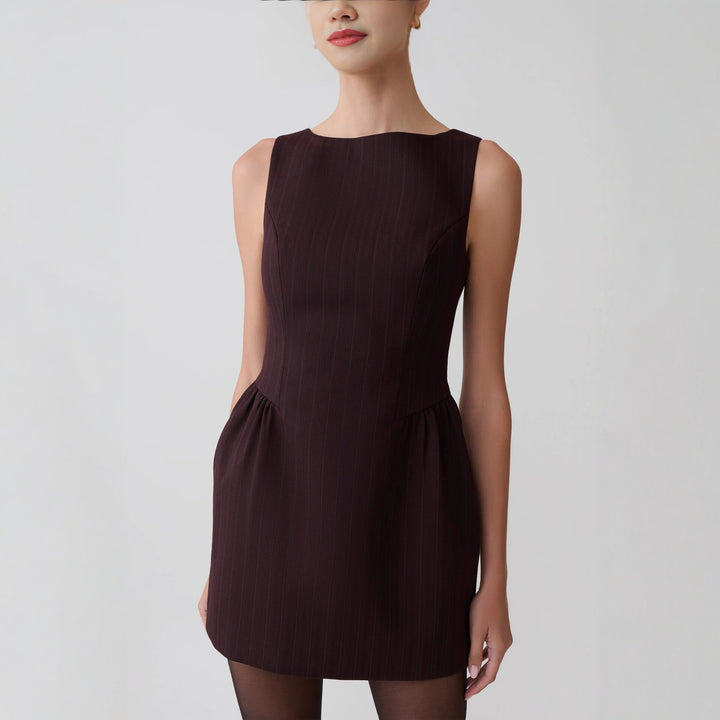 Damen Kleid mit feinen Nadelstreifen Drune