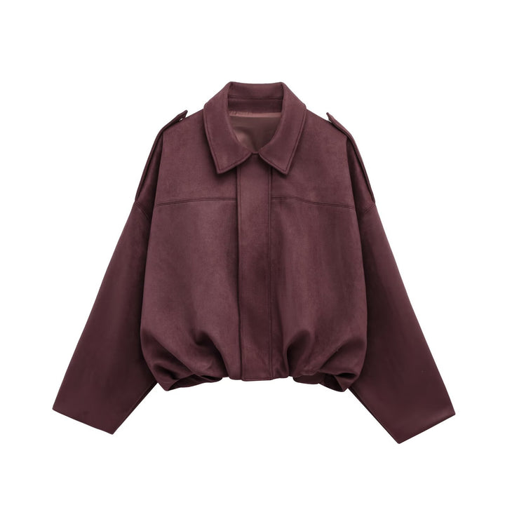 Damen Oversizedjacke aus weichem Textil mit modernem Schnitt Drune