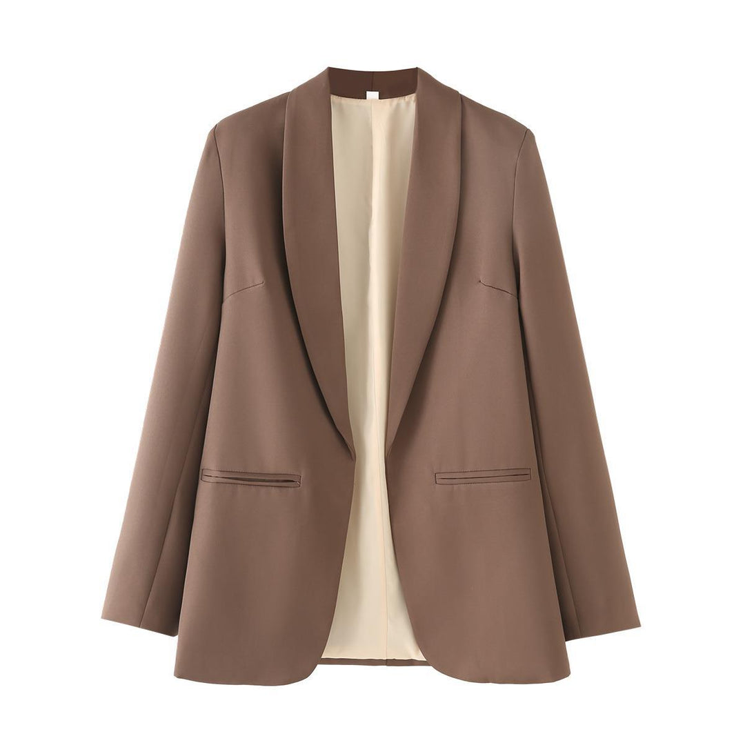 Damen Eleganter Blazer mit sanften Schultern und luxuriösem Innenfutter Drune
