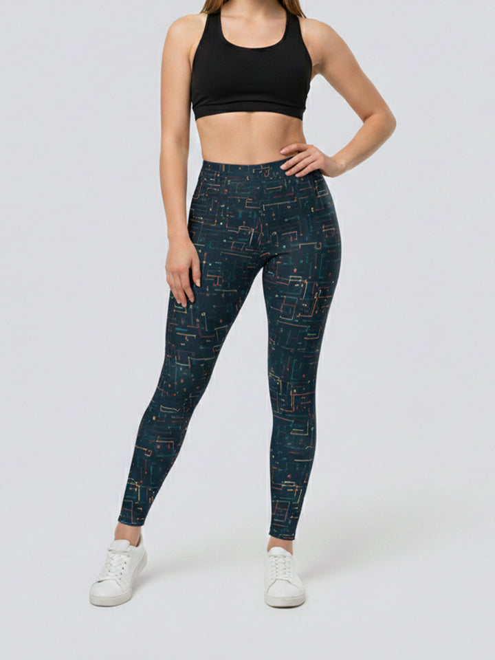 Damen Sportlegging mit stilvollem grafischen Design Drune