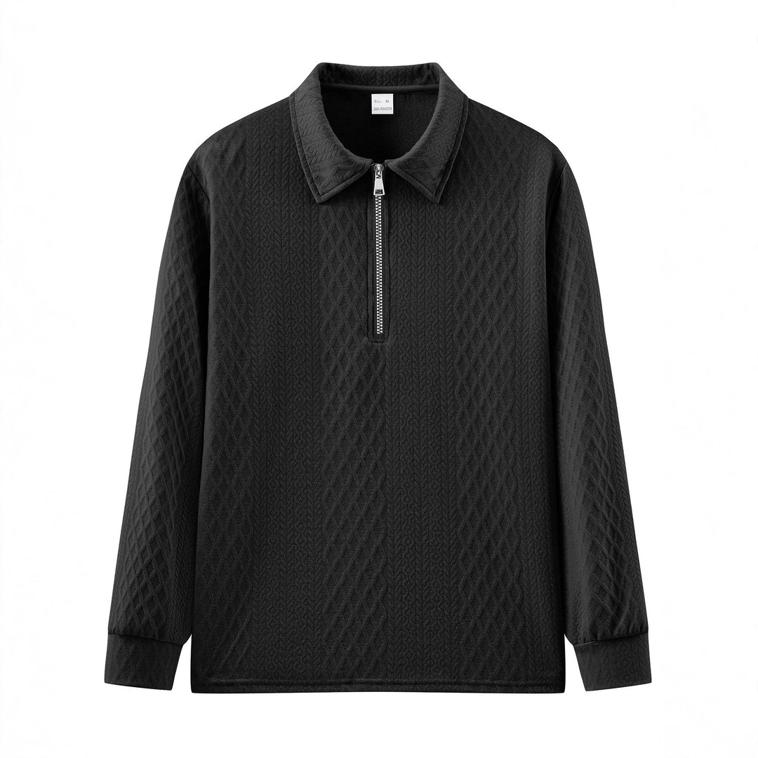 Herren Sweatshirt mit modischem Stehkragen und strukturiertem Design Drune