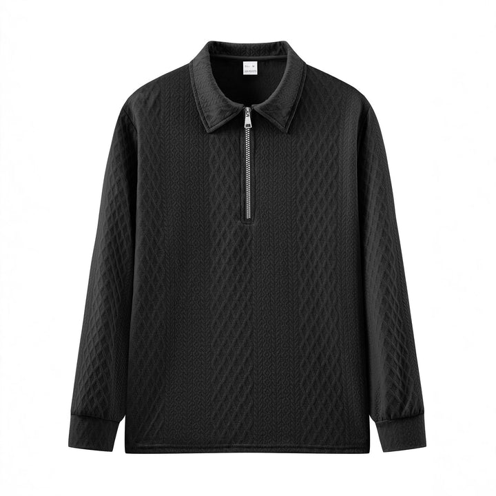 Herren Sweatshirt mit modischem Stehkragen und strukturiertem Design Drune