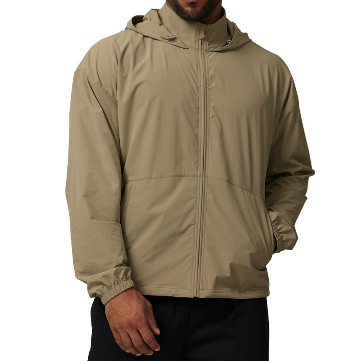 Herren Windbreaker mit verstellbarem Kapuze Drune