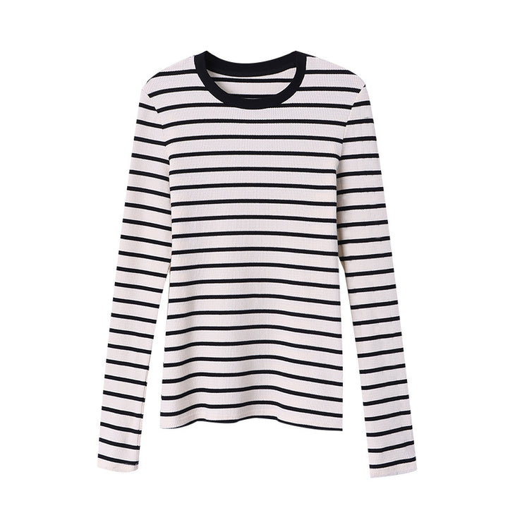 Damen Langarmshirt mit gestreiftem Design und weichem Stoff Drune