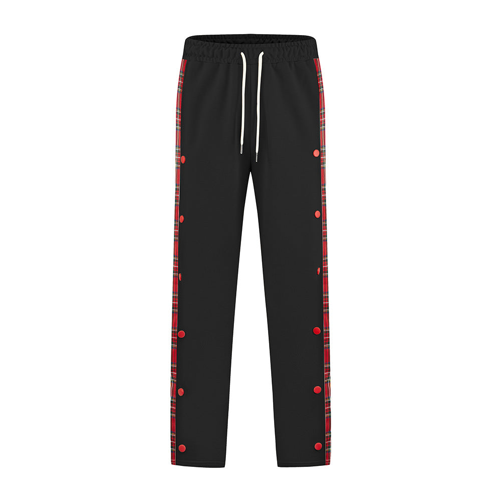 Herren Sportliche Jogginghose mit Druckknopf-Design und elastischem Bund Drune
