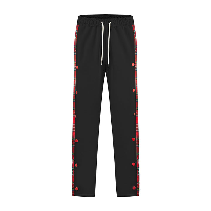 Herren Sportliche Jogginghose mit Druckknopf-Design und elastischem Bund Drune