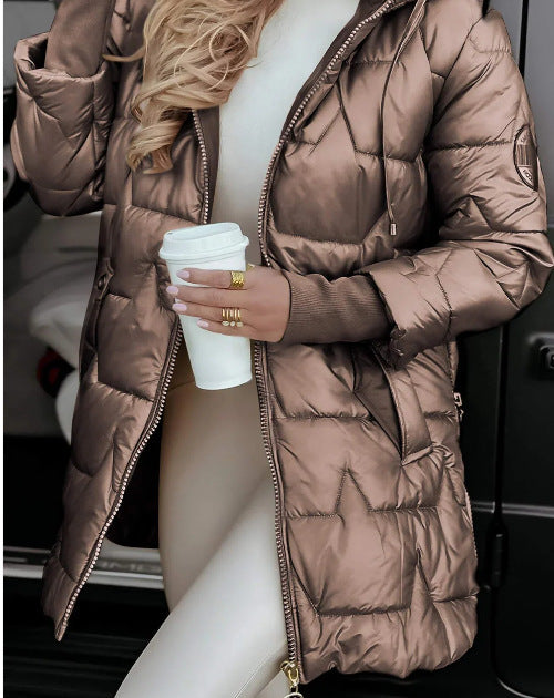 Damen gesteppte Winterjacke Drune