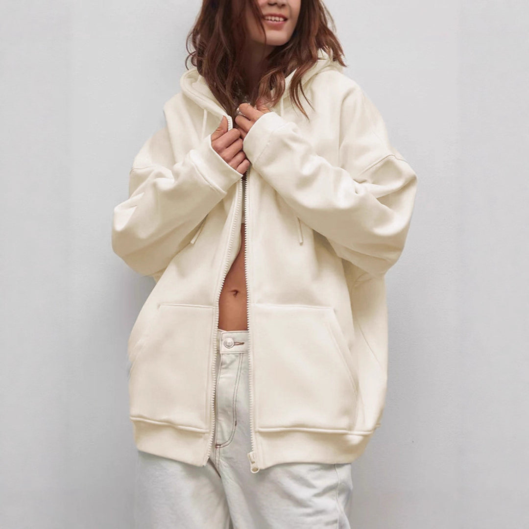 Damen kuscheliger Kapuzenpullover mit extra weitem Schnitt und optimalem Tragekomfort Drune