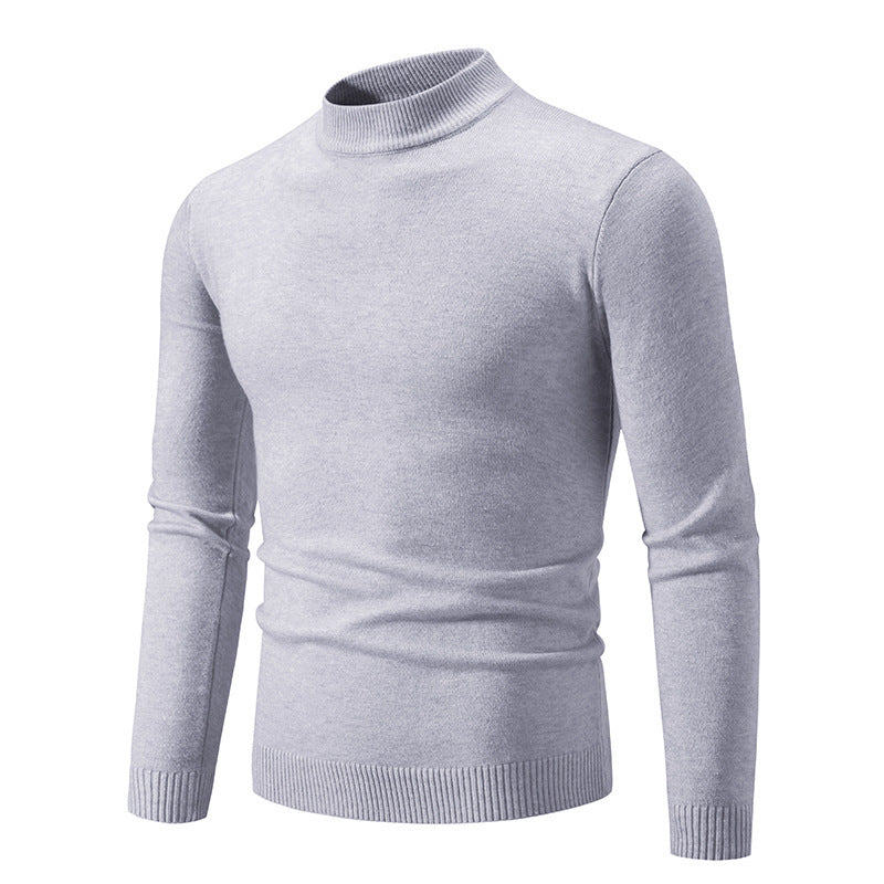 Herren nan taillierter Rollkragenpullover aus feinem Feinstrick mit geripptem Kragen Drune