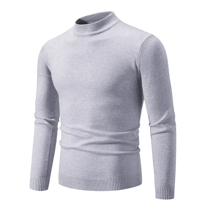 Herren nan taillierter Rollkragenpullover aus feinem Feinstrick mit geripptem Kragen Drune