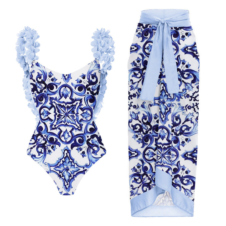 Damen Bikiniset mit floralem Muster und eleganten Rüschendetails Drune