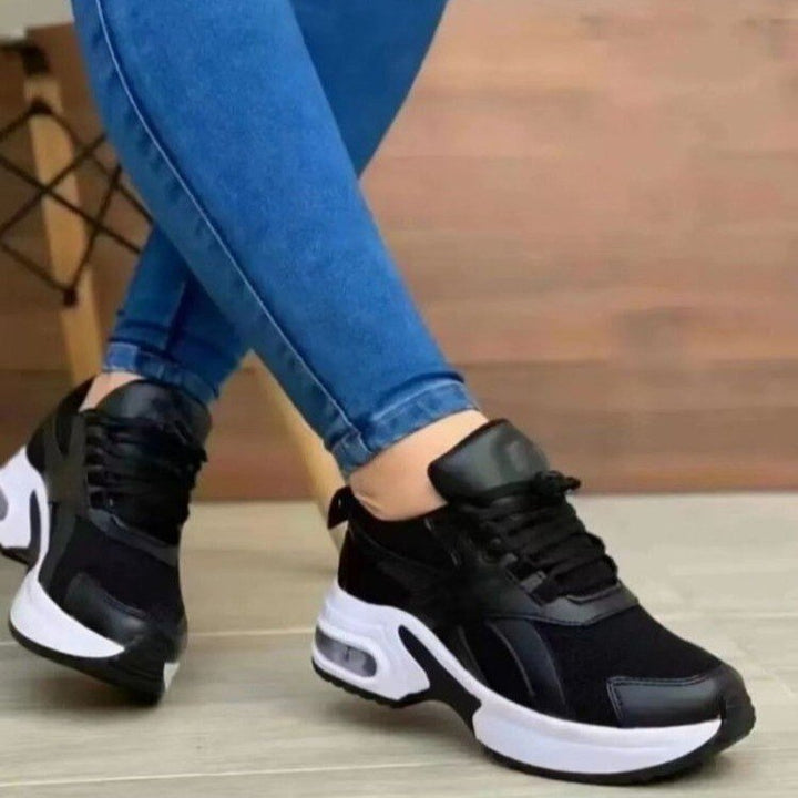 Damen Sportliche Sneakers mit atmungsaktivem Mesh-Obermaterial und dämpfender Sohle Drune