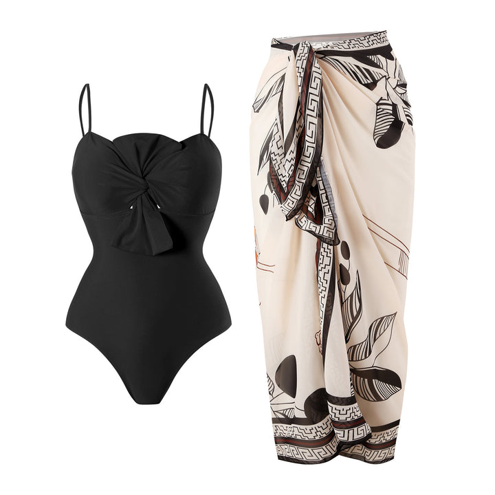Damen Badeanzug mit elegantem Wickelrock Drune