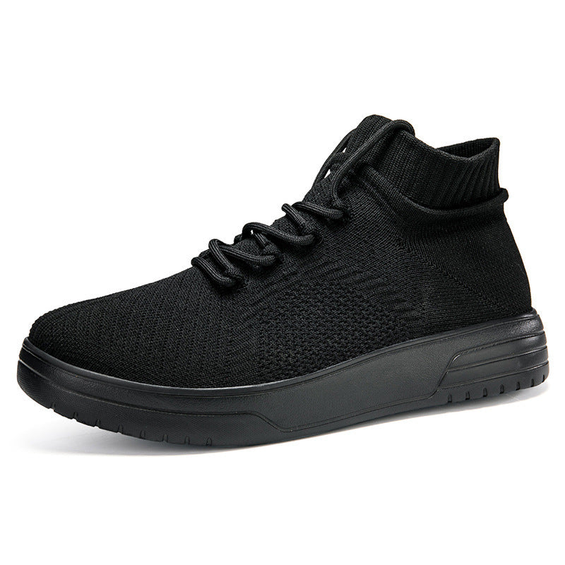 Damen Hohe Sneaker aus atmungsaktivem Strickmaterial Drune