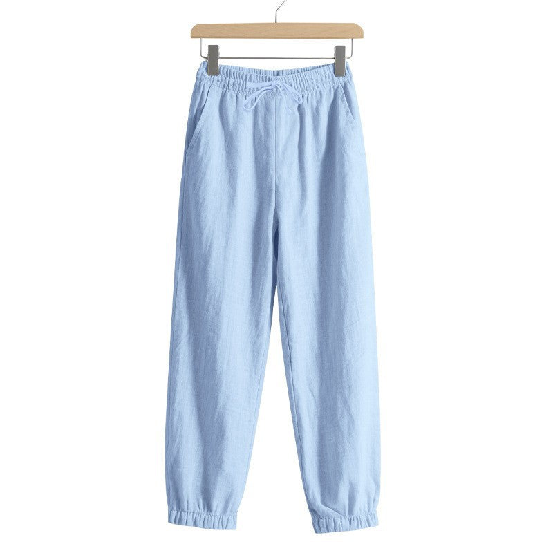 Damen lässige Freizeithose mit lockerem Schnitt und elastischem Bund Drune