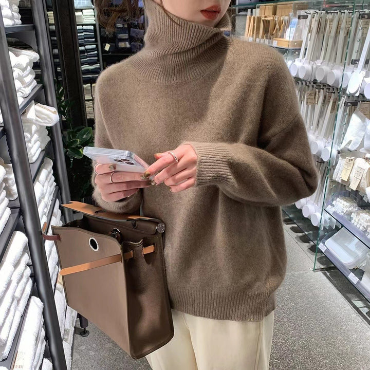 Damen Kuscheliger Rollkragenpullover aus hochwertigem Strick Drune