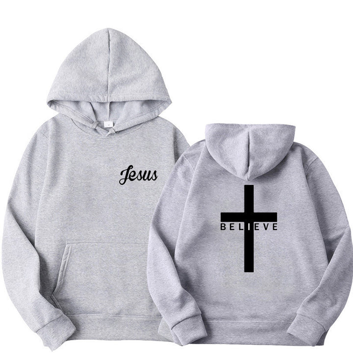 Damen Kapuzenpullover mit motivierendem Glaubensdesign und bequemer Passform Drune