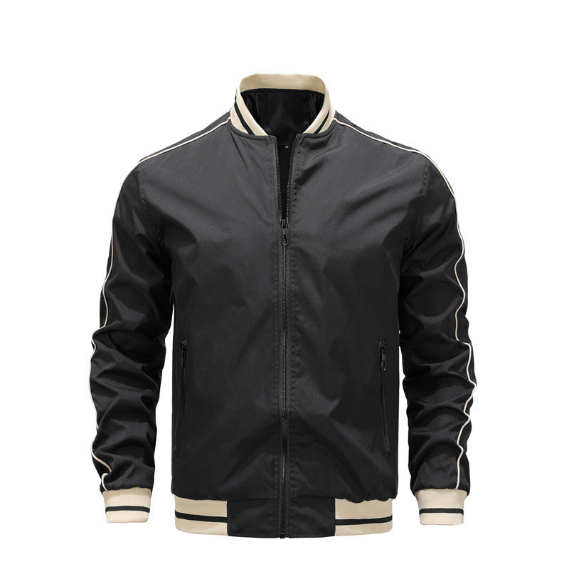 Herren sportliche Freizeitjacke im College-Stil Drune