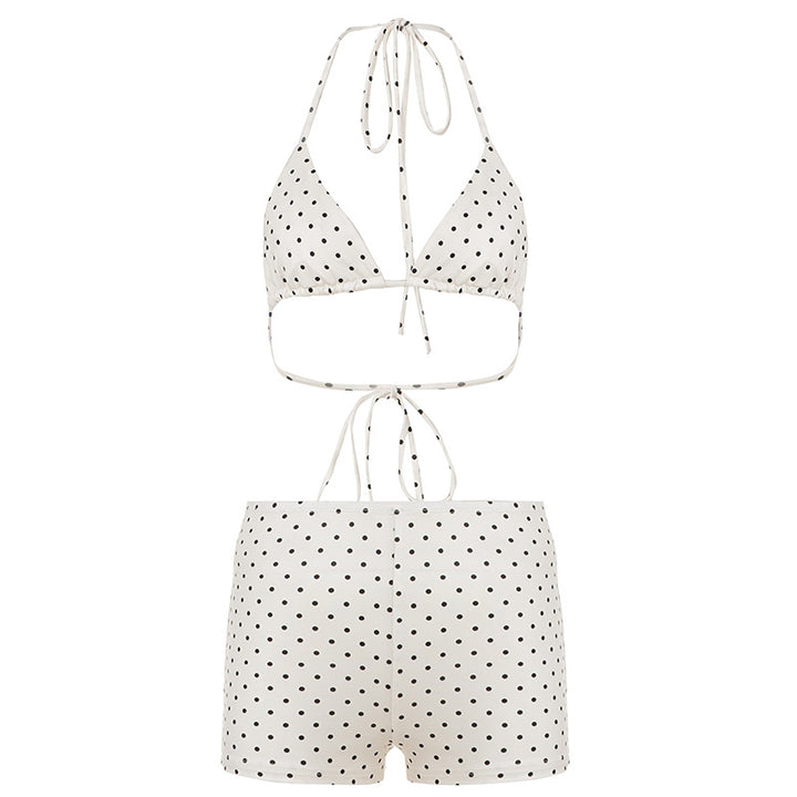 Damen Bikini-Set mit verstellbaren Trägern und Polka-Dots Drune