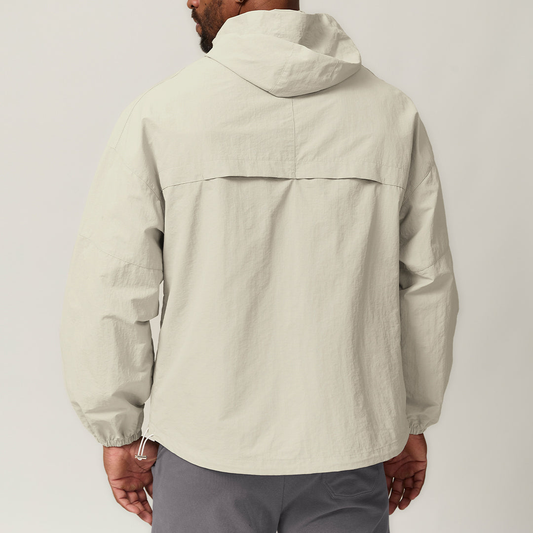 Herren Leichte Windjacke mit regulierbarem Kragen und seitlichen Reißverschlusstaschen Drune