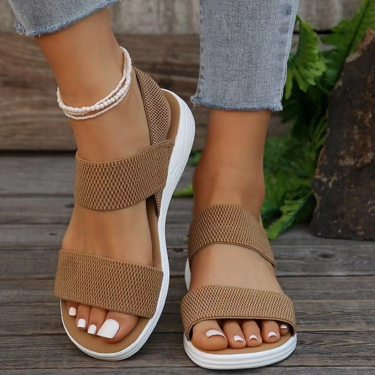 Damen Komfort-Sandalen mit verstellbaren Riemen und rutschfester Sohle Drune