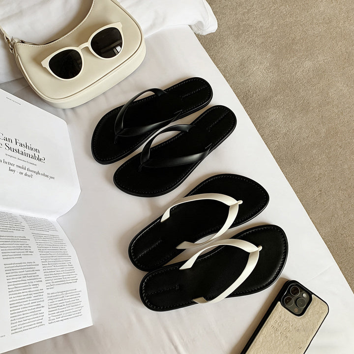 Damen Elegante Flip-Flops mit ergonomischem Fußbett und rutschfester Sohle Drune