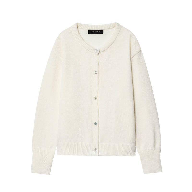 Damen bequeme Strickjacke mit Knopfverschluss und lässigem Schnitt Drune