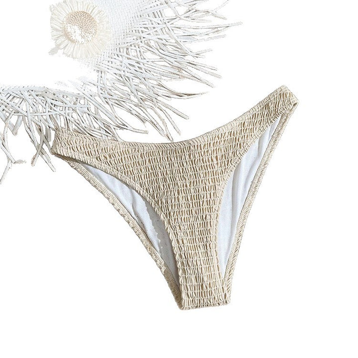 Damen Hoch tailliertes Bikinihöschen mit elegantem Rüschendesign Drune