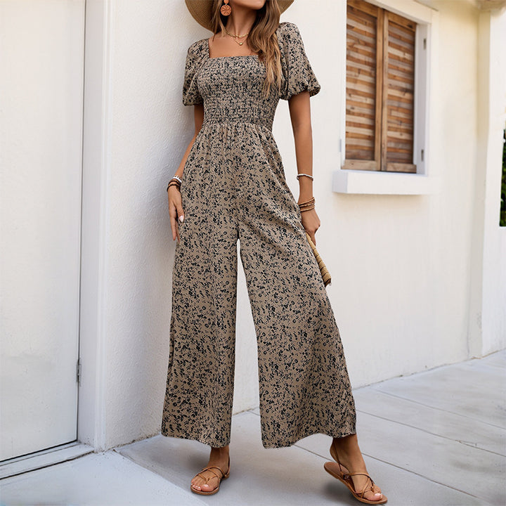 Damen eleganter und bequemer Jumpsuit mit floralem Muster Drune