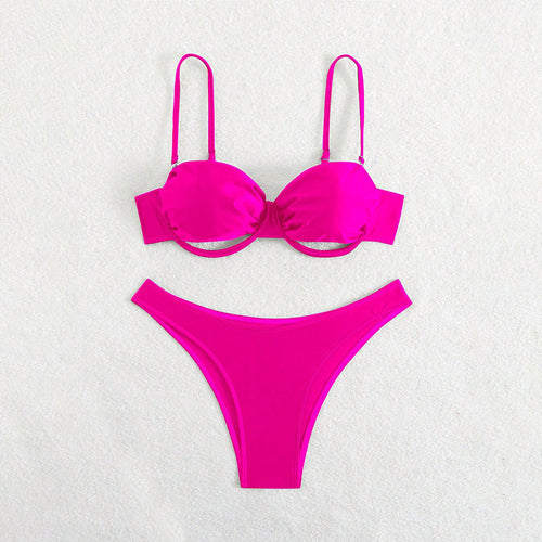 Damen Push-Up-Bikini mit elegantem Design und verstellbaren Trägern Drune