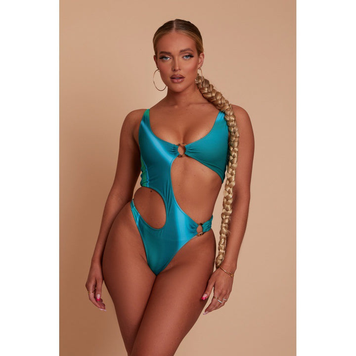 Damen Einteiliger Badeanzug mit aufregendem Cut-Out-Design und sportlichem Schnitt Drune