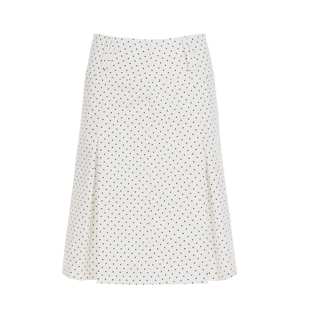 Damen Midirock mit verspieltem Punktmuster und eleganter A-Linie Drune